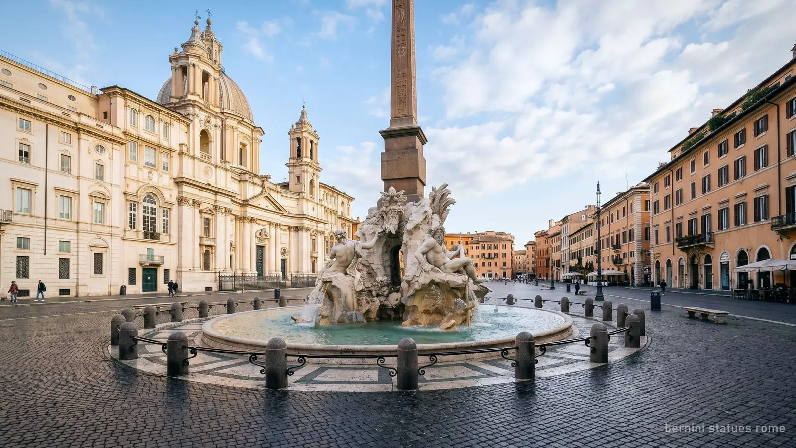 Piazza Navona in Rome, home of Bernini's Fountain of the Four Rivers